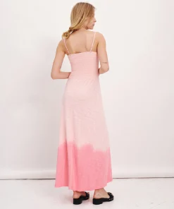 Slub Jersey With Tonal Dip Smocked Dress - Cherry Blossom Combo