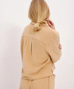 Towel Terry Bowling Shirt - Sand Castle