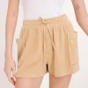 Towel Terry Patch Pocket Shorts - Sand Castle