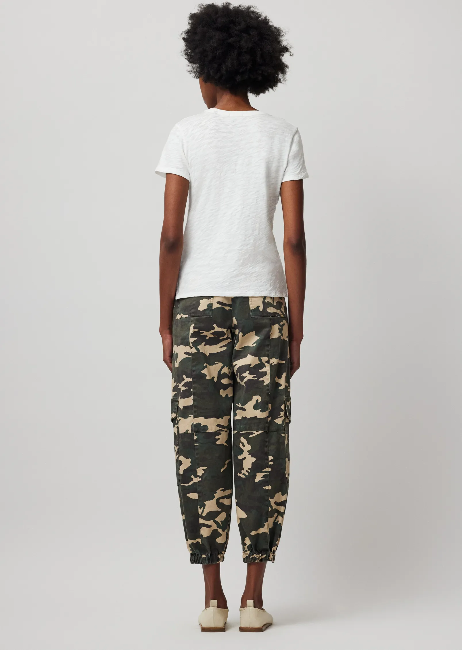 Washed Cotton Twill With Camo Print Cargo Pant - Classic Camo